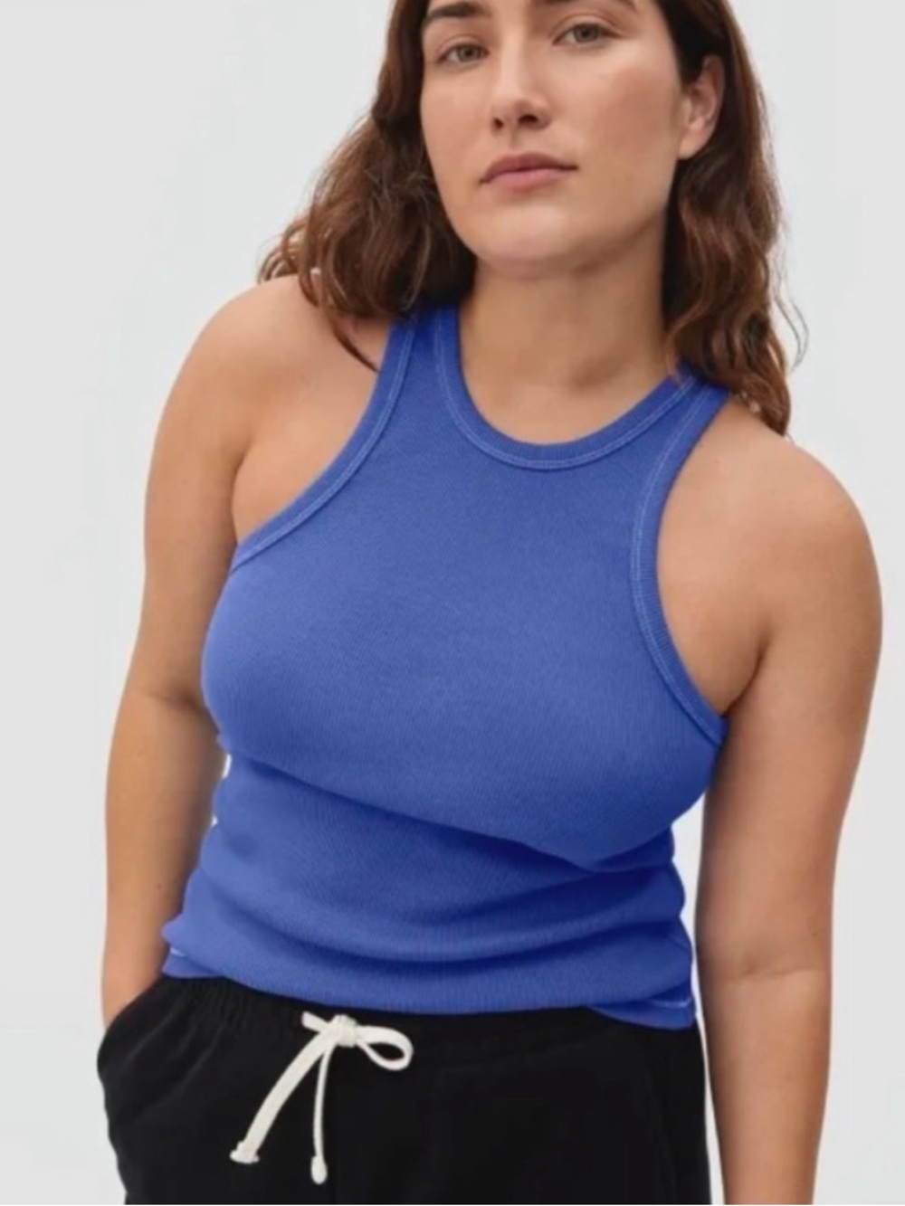 Everlane Blue tank medium organic cotton